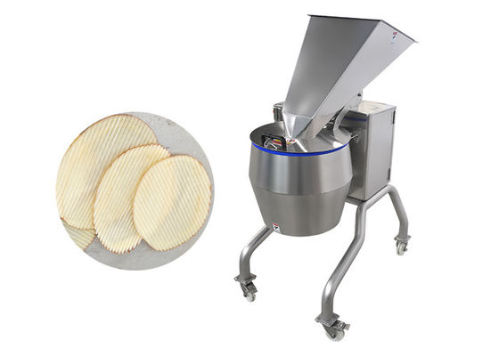 Merkezi kaçak patates V-Kısımlı dilimler dilimleme makinesi 1000kg/H Büyük besleme ile
