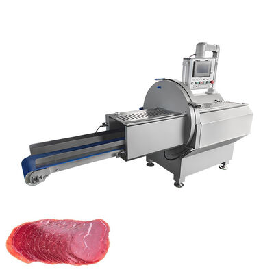 Porsiyon Kesicisi Dondurulmuş Sığır Eti Chuck Roll Slicer Makine 0.5-30mm Düzenlenebilir dilim kalınlığı ile