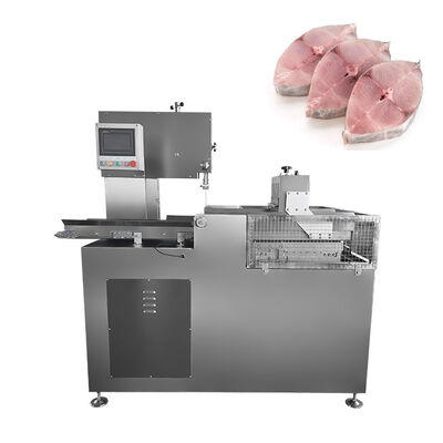 Düzenlenmiş Kesme Köşesi Otomatik Et Bandsaw For For Yüksek Hacimli Et İşlemcileri