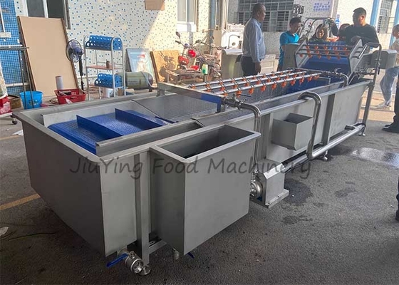 Püskürtme Nozullu Hava Kabarcıklı Tip Sebze Meyve Yıkama Makinesi 1.5T / H