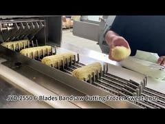 Yeni Tasarım 6 Bıçaklı Otomatik Şerit Testere Dondurulmuş Mısır Kesme Makinesi Altı Kesim Sistemiyle